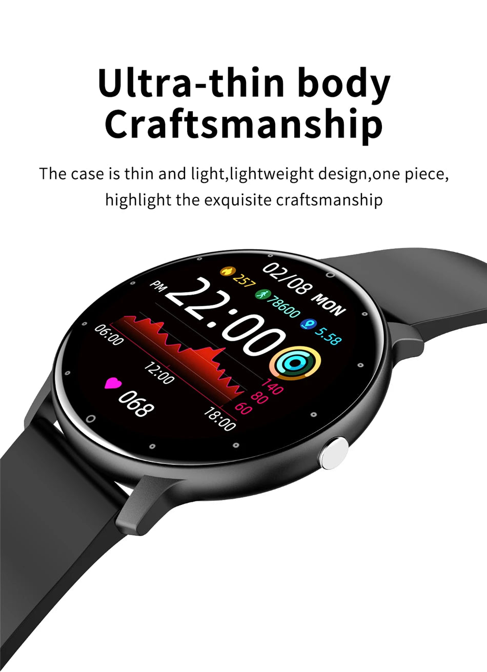 Men Smart Watch Full Touch Screen Digital Fitness Tracker IP68 Waterproof Sports Smartwatch for Women Xiaomi Huawei Phones 2023