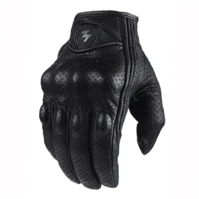 Retro Pursuit Perforated Real Leather Motorcycle Gloves Moto Waterproof Gloves Motorcycle Protective Gears Motocross Gloves gift