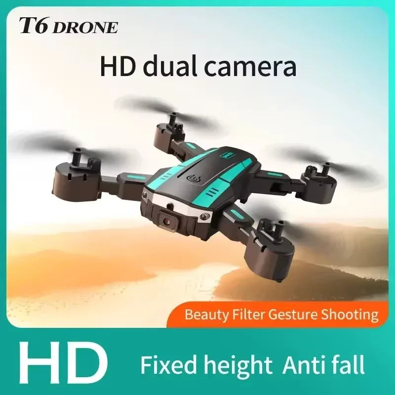 10000m ﻿t6 Drone 8k Profesional 4k Hd Gps Camera Obstacle Avoidance Aerial Photography Optical Flow Foldable Portable Quadcopter