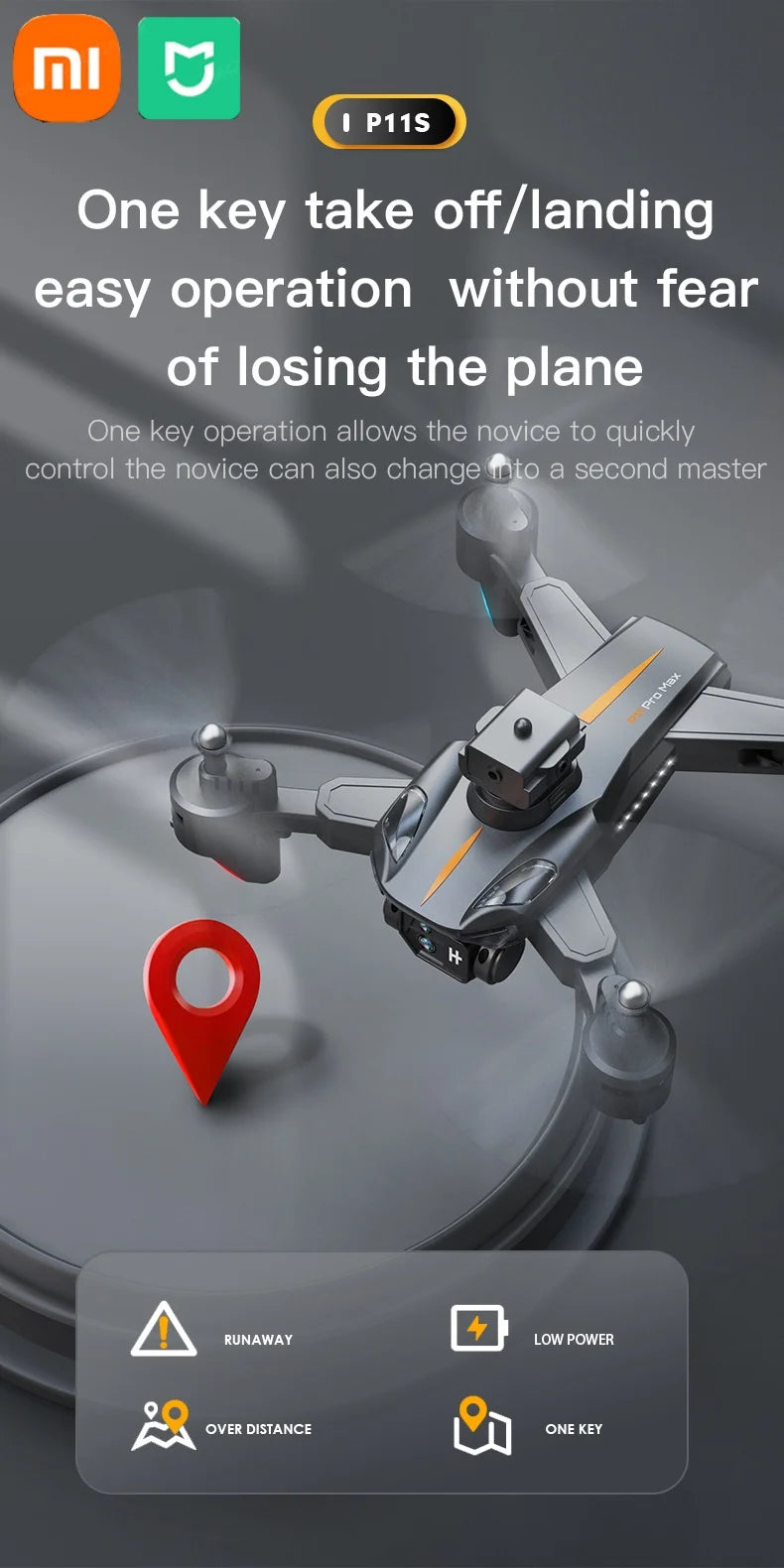 Xiaomi MIJIA P11 Max Drone 8K 5G GPS Professional HD Aerial Photography Dual-Camera Obstacle Avoidanc Brushless Quadrotor 10000M