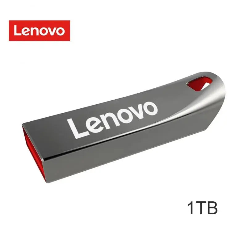 Lenovo U Disk 2TB Silver Portable Pen Drive 1TB High Speed USB 3.0 Type-C Interface Waterproof 128GB Memoria USB Flash Disk