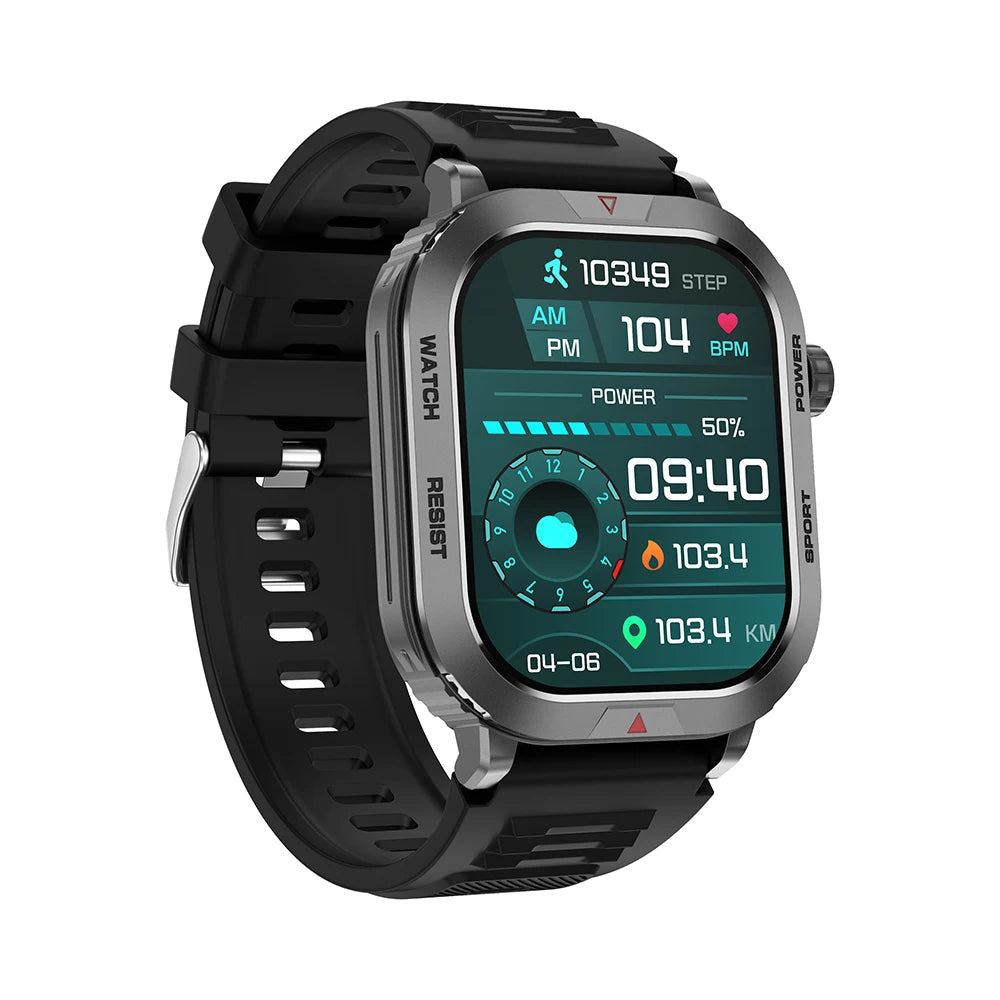 Smart Watch Men Women For Android iOS IP68 Waterproof 2 Inch Bluetooth Voice Call Heart Rate Sleep Monitoring Sports Smartwatch