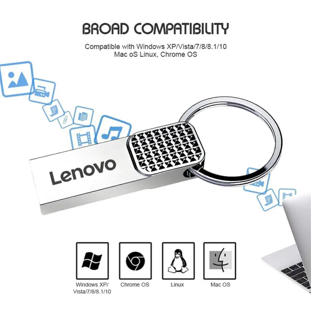 Lenovo 2TB USB OTG Metal USB 3.0 Pen Drive Key 1TB Type C High Speed