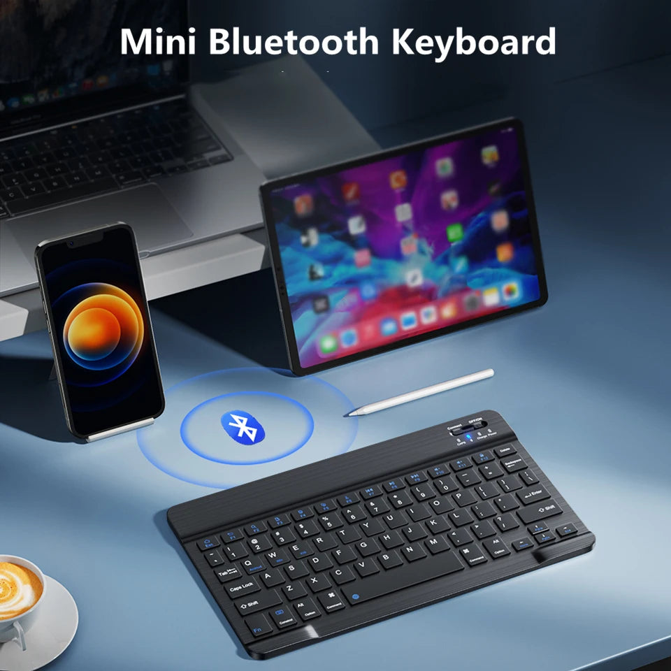 Mini Bluetooth Wireless Keyboard Mouse Set Rechargeable For Phone Tablet English Keyboards For Android ios Windows XP laptop PC