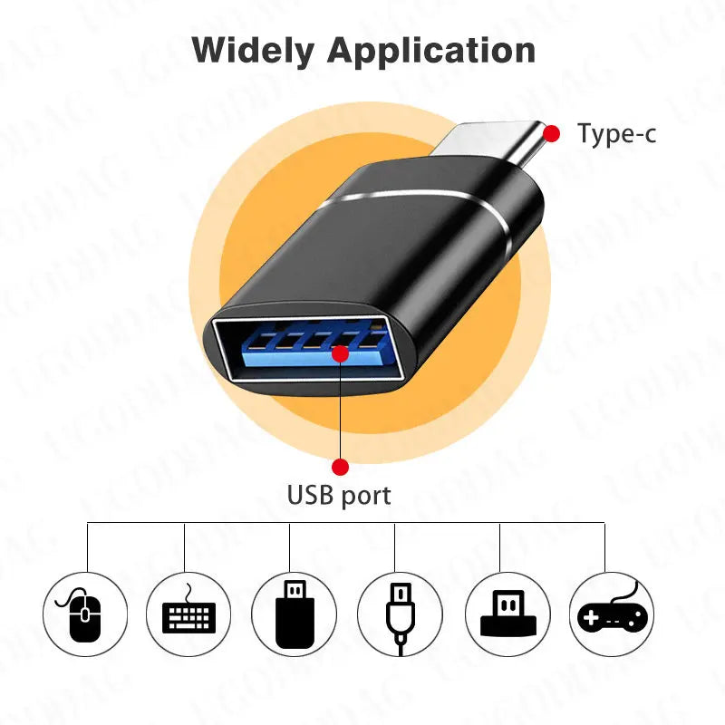 Type C To USB 3.0 OTG Adapter USB C Male To USB Female Converter for Macbook Air Pro Samsung S21 Xiaomi Huawei C Mouse OTG Plug