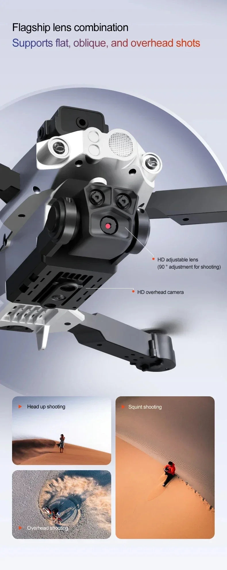 Lenovo LU200 Pro RC Drone 8K GPS HD Aerial Photography Triple-camera Omnidirectional Obstacle Avoidance Brushless Drone 10000m