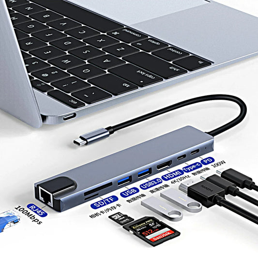 USB C HUB Type C Splitter To HDMI 4K Thunderbolt 3 Docking Station Laptop Adapter With PD SD TF