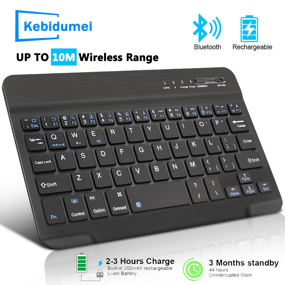 Mini Bluetooth Wireless Keyboard Mouse Set Rechargeable For Phone Tablet English Keyboards For Android ios Windows XP laptop PC