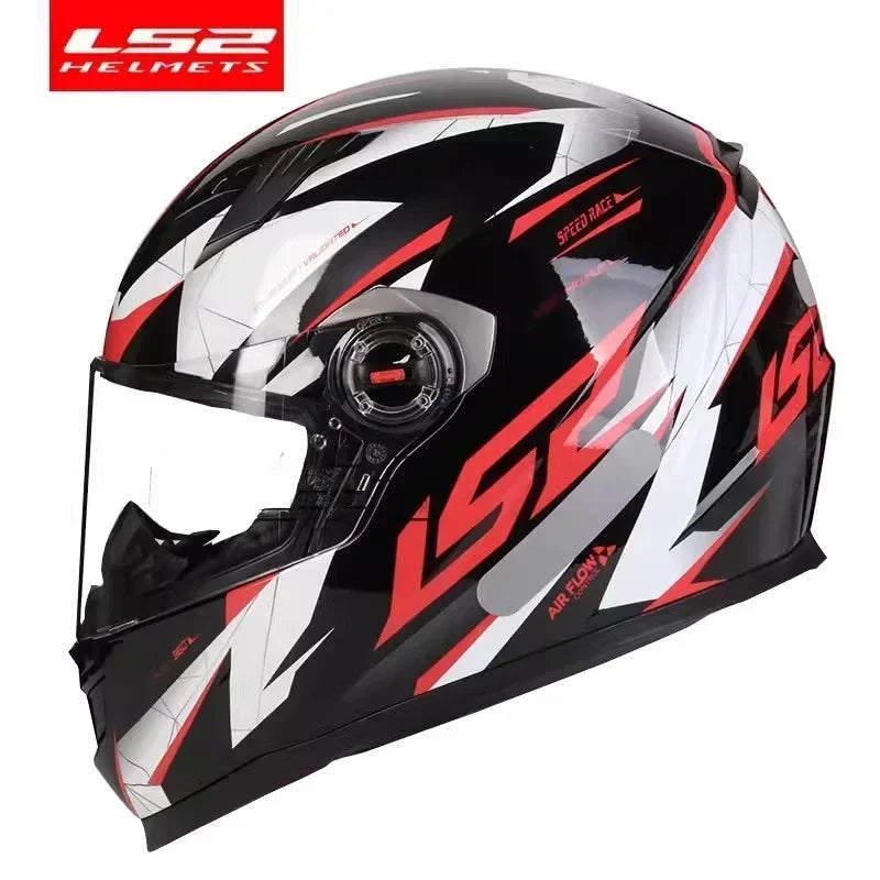 Original LS2 FF358 Motorcycle Helmet Full Face Off-road Racing Helmet Cascos Para Moto Men Black White Capacetes Casco Moto DOT