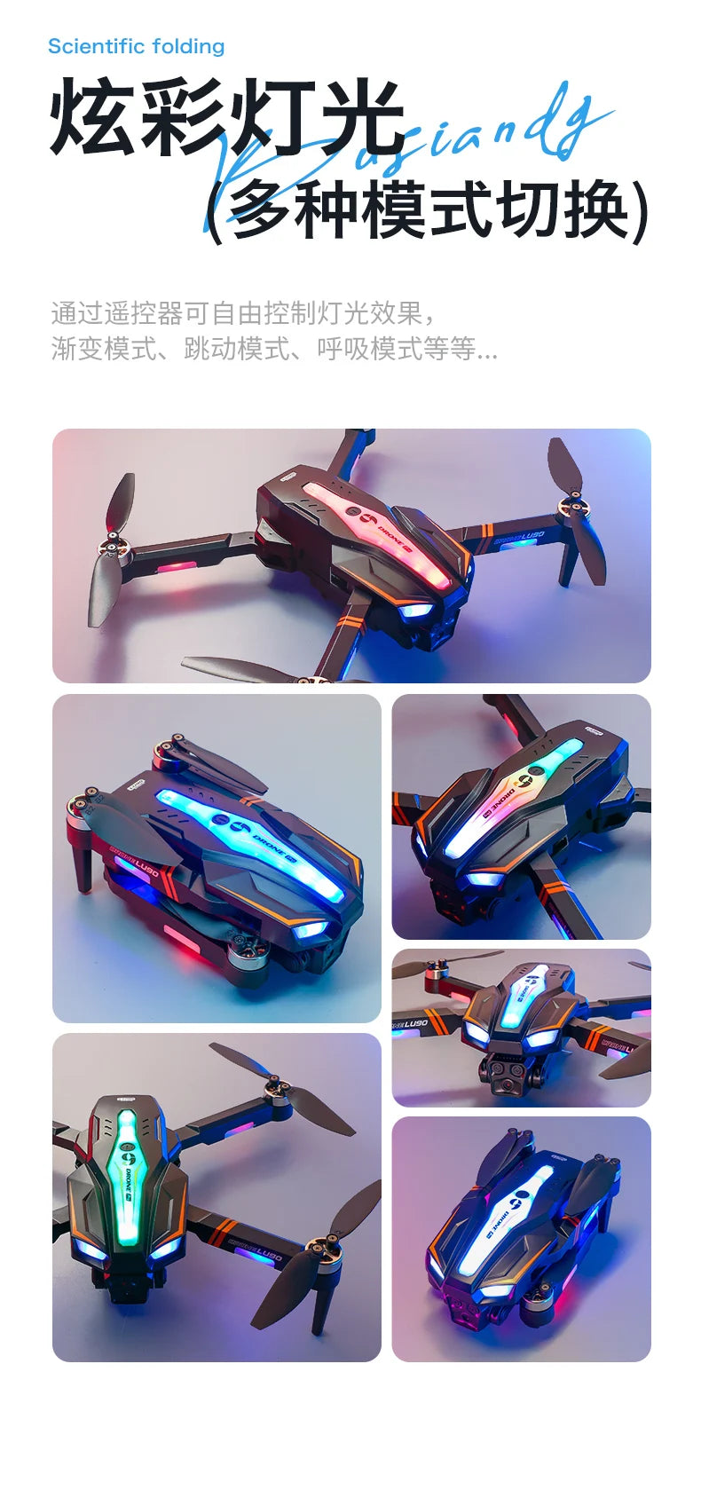 Lenovo 10000M LU90 Drone 8K HD Dual Camera Brushless Motor Obstacle Avoidance Optical Flow Adjustment Remote Control Toys 2024