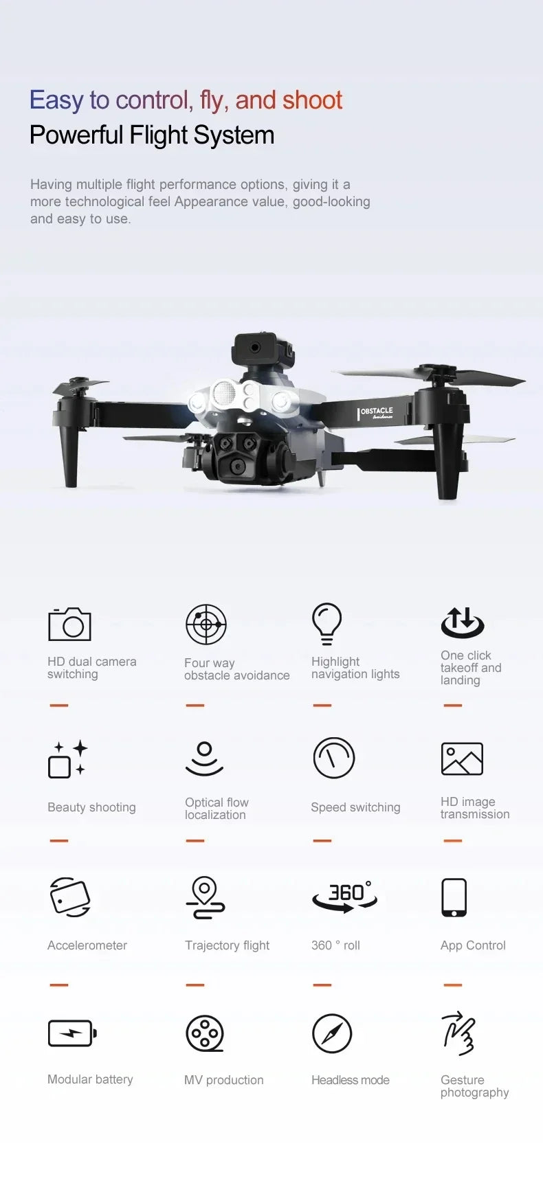 Lenovo LU200 Pro RC Drone 8K GPS HD Aerial Photography Triple-camera Omnidirectional Obstacle Avoidance Brushless Drone 10000m