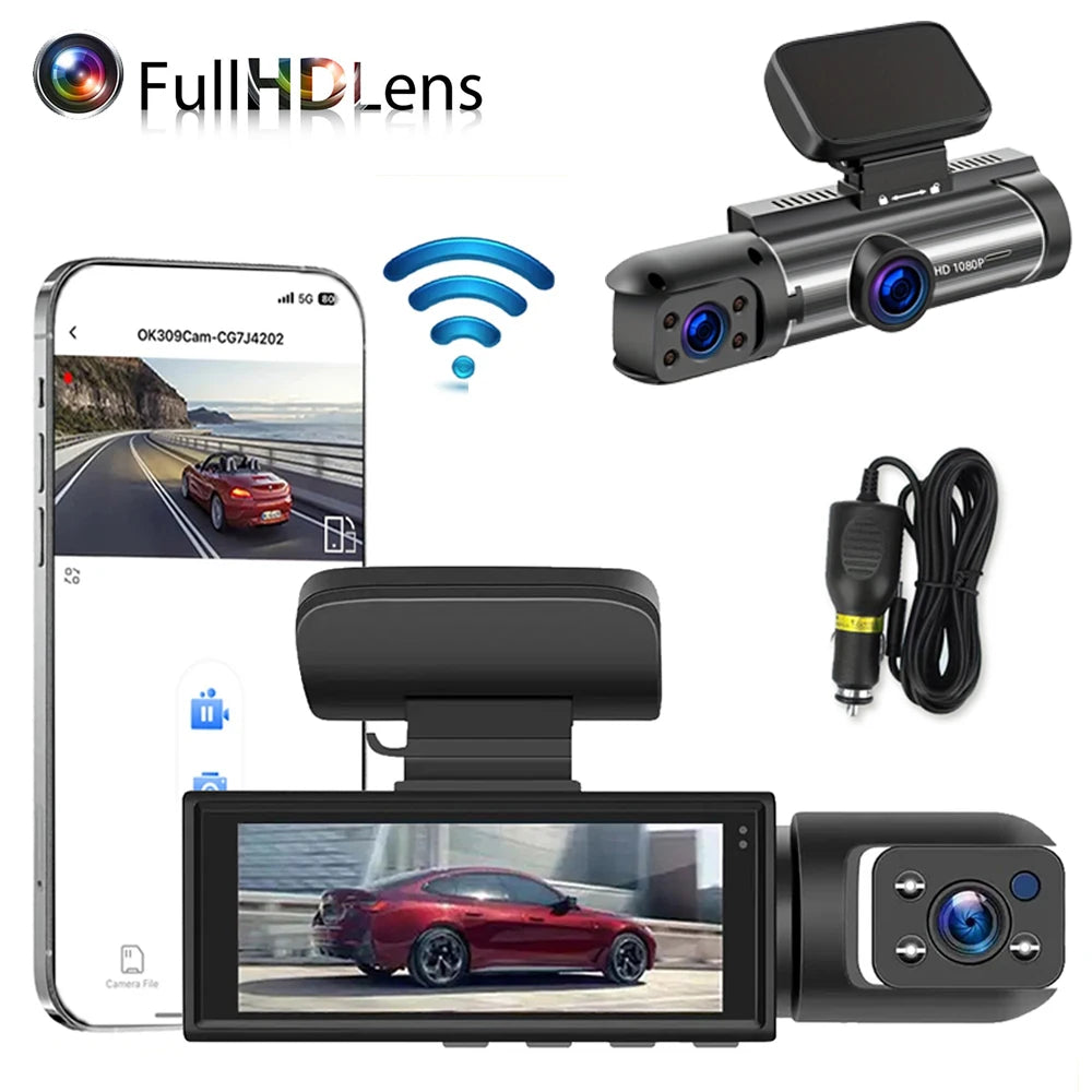 1080P Car Dvr WIFI Dash Cam for Cars Dual camera for Vehicle Recorder Video Rear View Camera Black Box car accsesories