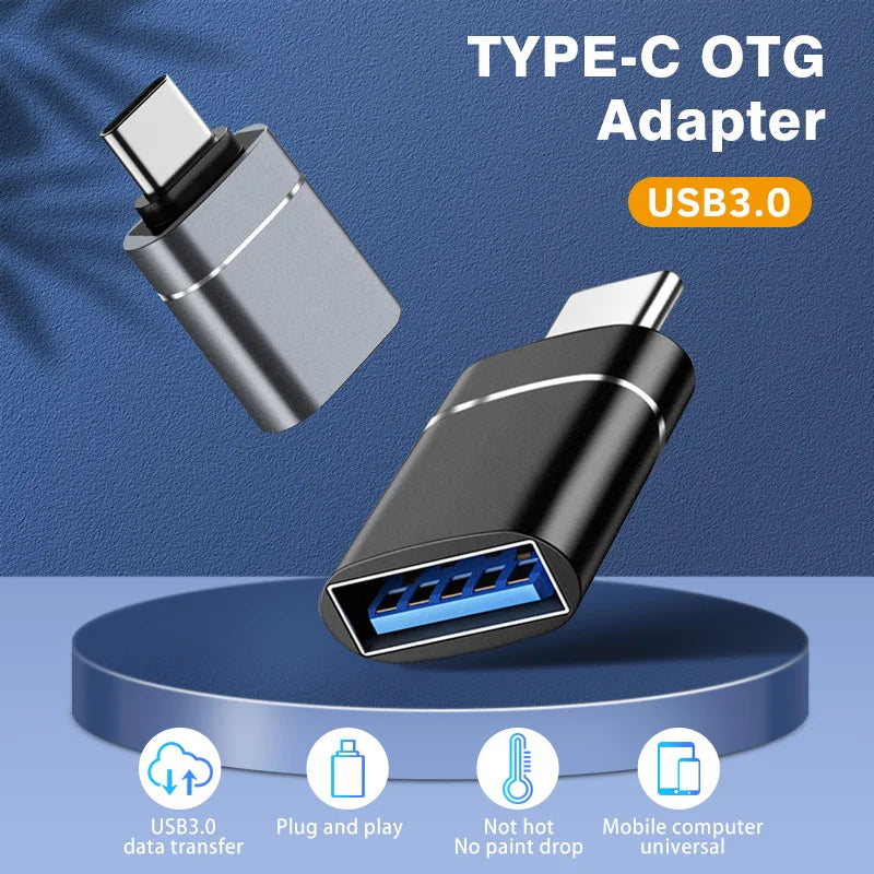 Type C To USB 3.0 OTG Adapter USB C Male To USB Female Converter for Macbook Air Pro Samsung S21 Xiaomi Huawei C Mouse OTG Plug