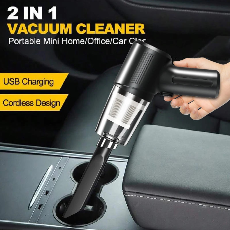 Wireless Car Vacuum Cleaner Strong Suction Dust Catcher Cordless Handheld Wet Dry Vacuum Cleaner Air Duster For Car