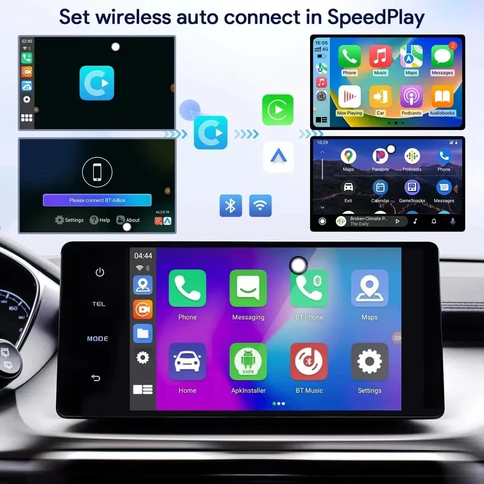 3in1 Car Video Box Wireless CarPlay Android Auto Adapter Android TV Box Bulit in Youtube Nexflit Smart Car Intelligent Systems