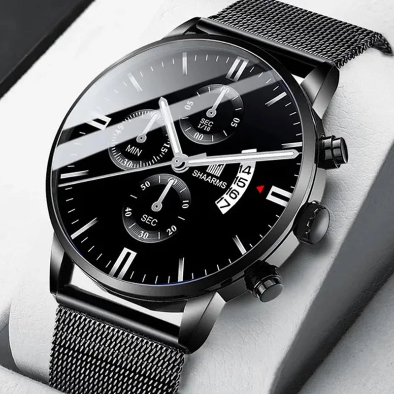 Business Men's Watch Brand Luxury Male Quartz Watches Minimalist Casual Leather Strap Digital Calendar Wristwatch Men Clock