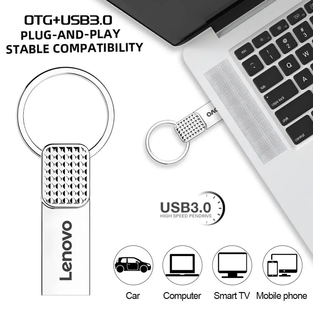 Lenovo 2TB USB OTG Metal USB 3.0 Pen Drive Key 1TB Type C High Speed