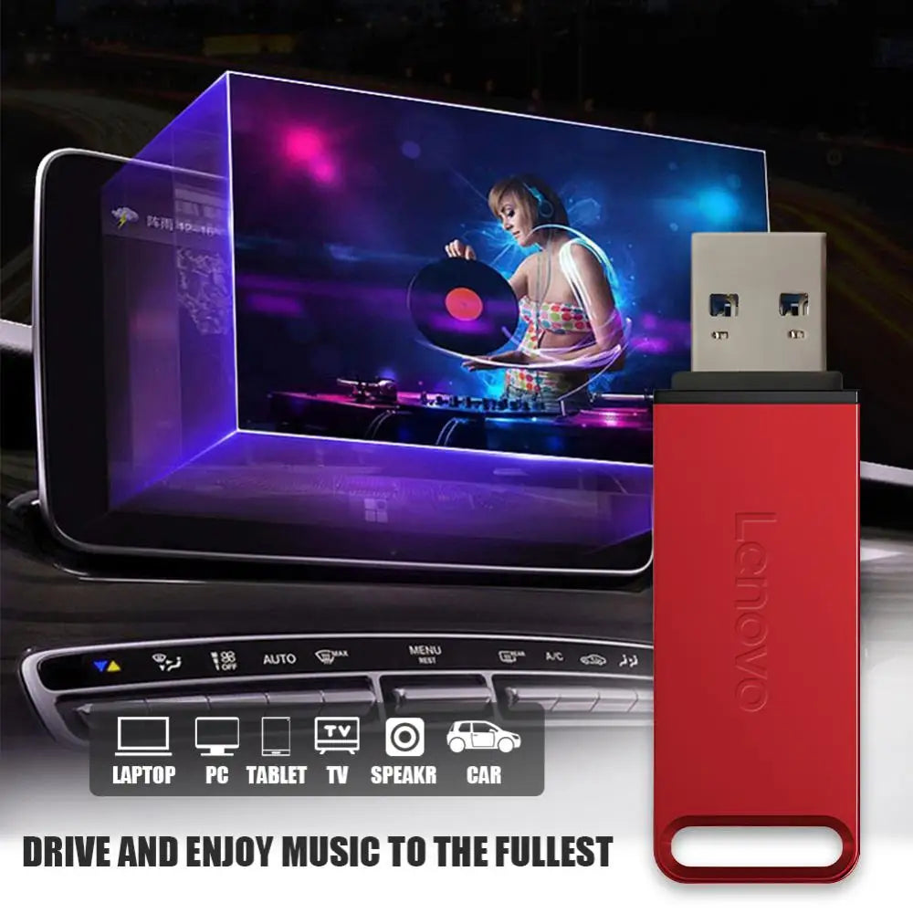 Lenovo 2TB USB Flash Drives 1TB Metal Real Capacity Memory Stick High Speed Flash Memory 512GB Black Gift Storage U Disk For PC