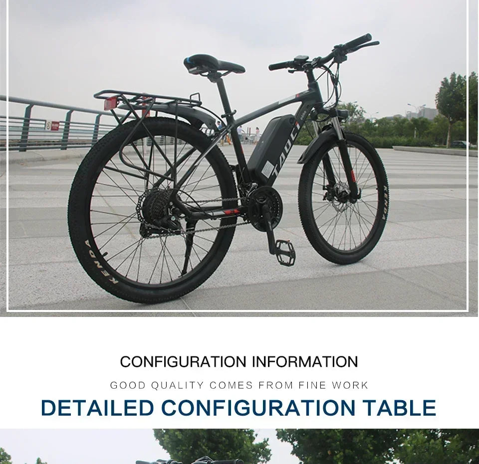 AKEZ Adult Mountain Electric Bicycle 350W Motor 36V13AH Battery 27-speed Urban E-Bike 26-inch Thin Tire 35KM/H Commuting E-bike