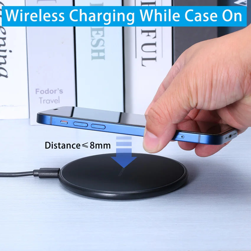 60W Fast Wireless Charger Pad for iPhone 14 13 16 15 Pro Max Samsung Galaxy S22 S21 S23 S10 S9 Xiaomi Wireless Charging Station