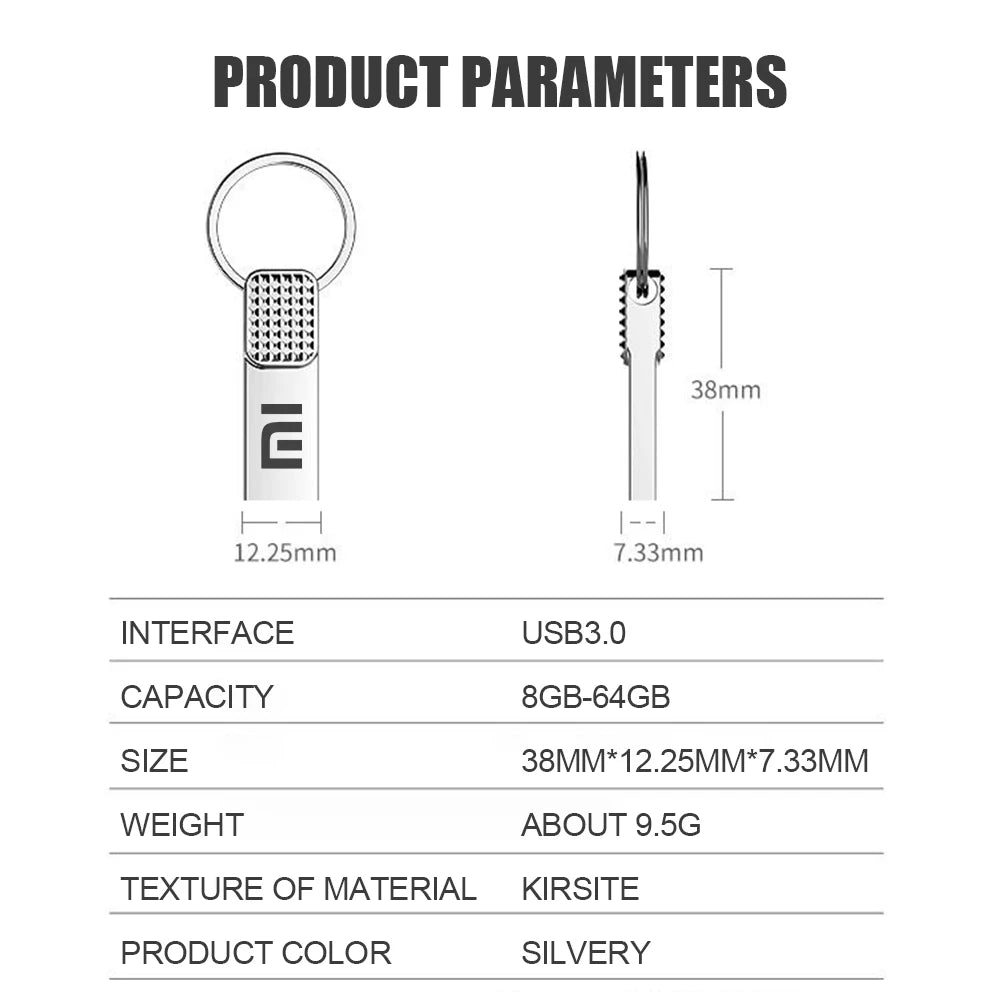 Xiaomi 2TB Super Metal Usb Flash Drive 1TB Pen Drive High Speed Memory Stick 256GB 512GB U Disk 128GB Memoria Usb 3.0