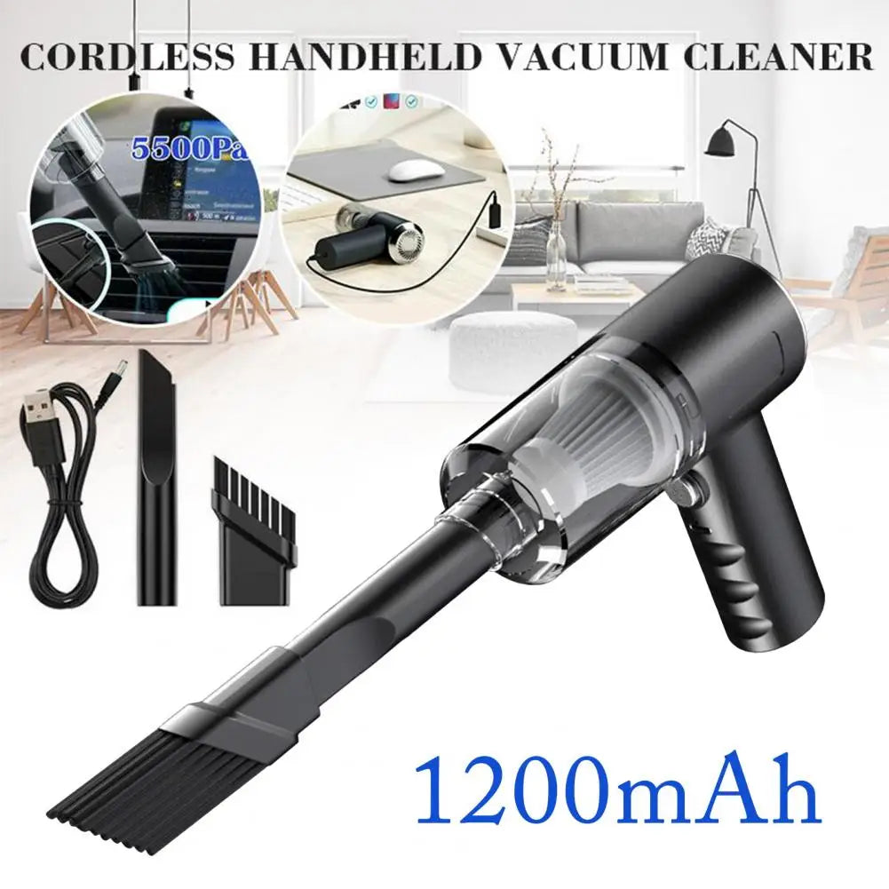 Wireless Car Vacuum Cleaner with Powerful Motor Strong Suction Low Noise Rechargeable Car Vacuum Pet Hair Dust Remover Kit