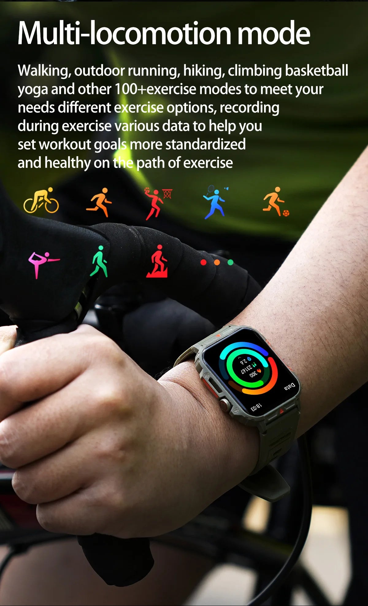 Military Men Smart Watch Health Monitor Bluetooth Call Smartwatch Fitness IP68 Waterproof Sports Watches for Women Android 2024