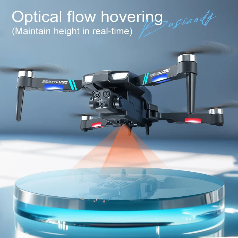 Lenovo 10000M LU90 Drone 8K HD Dual Camera Brushless Motor Obstacle Avoidance Optical Flow Adjustment Remote Control Toys 2024