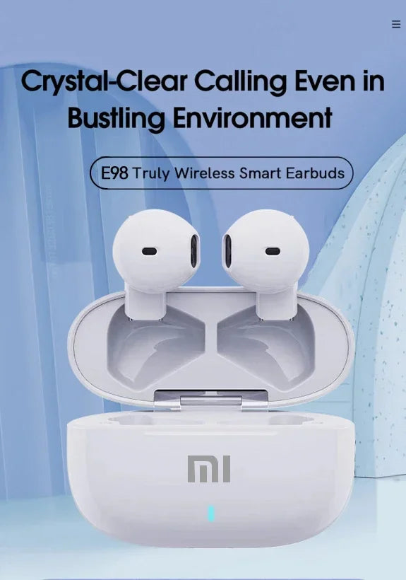 Xiaomi E98 Wireless Bluetooth Headphones Mini In-Ear Headset True Wireless Earphone HD Call Headphone In-Ear Handsfree With Mic