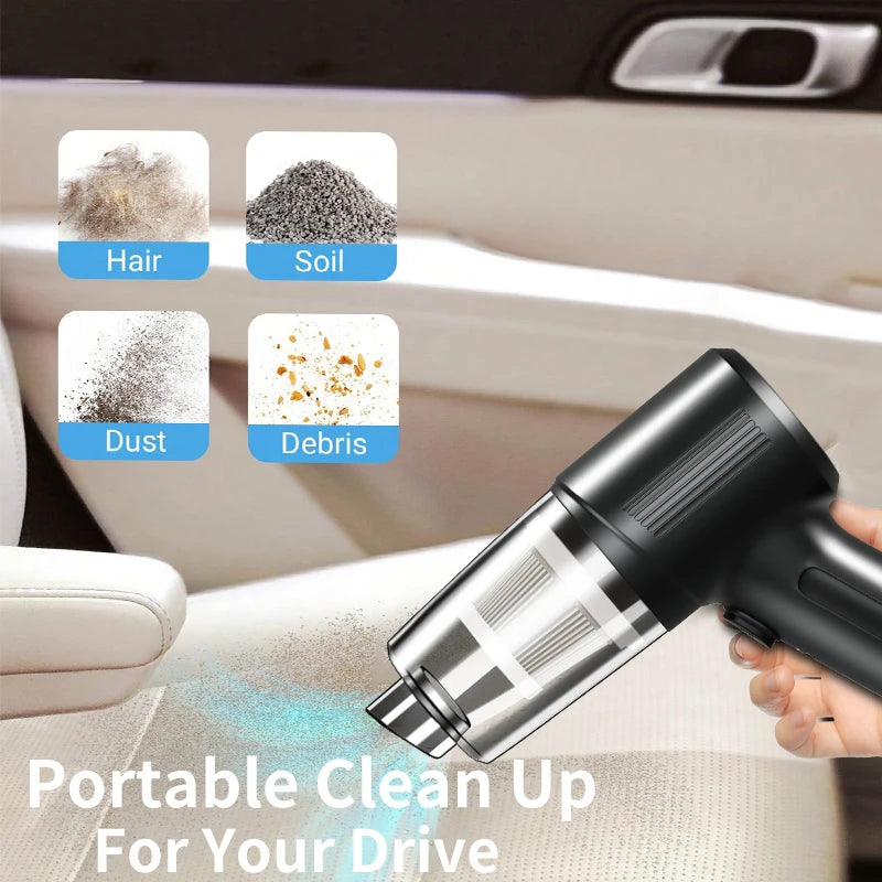 Wireless Car Vacuum Cleaner Strong Suction Dust Catcher Cordless Handheld Wet Dry Vacuum Cleaner Air Duster For Car